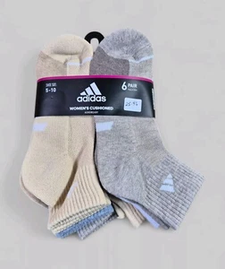 Adidas Damensocken 1/4 Crew Aeroready gepolstert 6 Paar Schuhgröße 5-10 - Bild 1 von 3