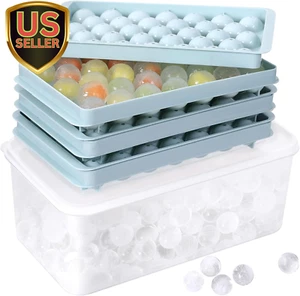 Round Ice Cube Trays 3 Pack Circle Ice Ball Maker Mold Small round Ice Cube Tray - Picture 1 of 6