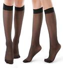 G&y 9 Pairs Knee High Pantyhose With Reinforced Toe - 20d Nylon Stockings For...