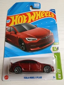 2025 HOT WHEELS TESLA MODEL S PLAID SERIES HW EV RED - Bild 1 von 1