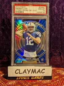 2012 Topps Finest Atomic Refractor #FARAL Andrew Luck Rookie PSA 10 Die Cut QTY - Picture 1 of 2