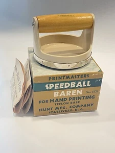Vintage Speedball Blockdruck Baren - Holzgriff, Made in USA - 4" - Bild 1 von 5