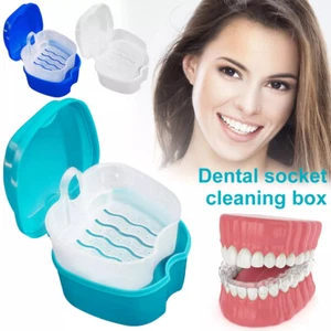 Estuche de baño dentadura de 6 colores soporte para caja de almacenamiento contenedor de limpieza de remojo - Imagen 1 de 25