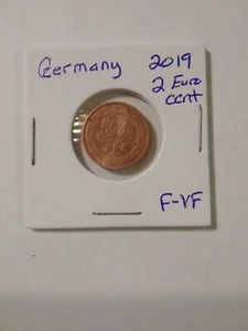 GERMANY 2 EURO CENT COIN 2019 F-VF NICE COIN! - Picture 1 of 1