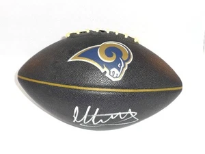 TODD GURLEY SIGNIERT ST. LOUIS RAMS SCHWARZ FOOTBALL - Bild 1 von 2