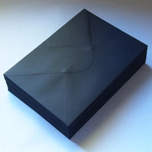 60 X C5 Black 150GSM Envelopes, Perfect for A5 Cards Invitation, 229 mm x 162 mm - Picture 1 of 3