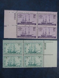 S.S Savanah & USS Constitution Historic Ships plate blocks 4 #923 & 951 - Picture 1 of 2