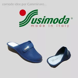 SUSIMODA Pantuflas Mujer Tejido Plantar Piel Rasgar Ajustable Art. 6139/61 - Imagen 1 de 12