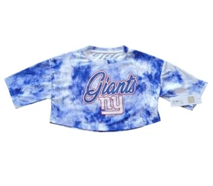 New York Giants Tie Dye Crop Top Size XS NEW - Picture 1 of 5