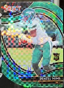 DENZEL MIMS RC 2020 SELECT GREEN POWER PRIZM REFRACTOR #/5 #363 JETS SP ROOKIE