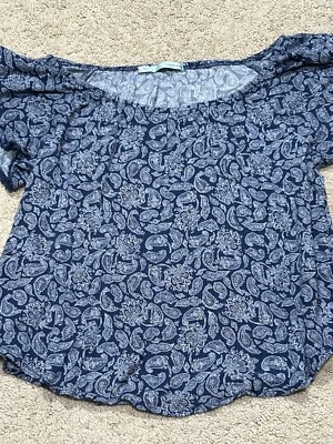 Camisa para mujer Maurices talla grande multicolor estampado cachemir escote elástico informal Foto 1 de 4
