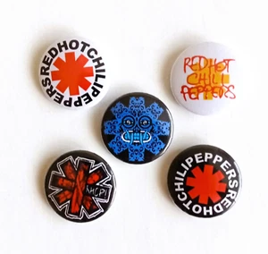 RED HOT CHILI PEPPERS Badge Button Set 25mm 1" Pins Pinback 90s RHCP Sex Magik - Picture 1 of 11