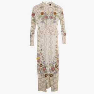 TOPSHOP : Embroidered Peplum Lace Bodycon Dress : UK10 : WAS: £119!! - Picture 1 of 3