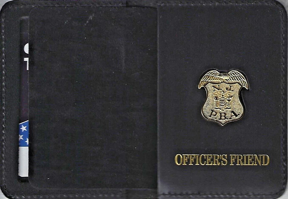 New Jersey PBA  Officer's Friend Book Wallet with Gold mini Pin included - Image 1 of 1
