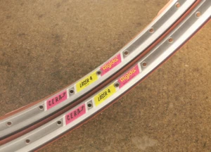 Retro Kult NOS NEW Rigida Laser 4 Ceramic rims rimset 26" 36h MTB mountainbike - Picture 1 of 5