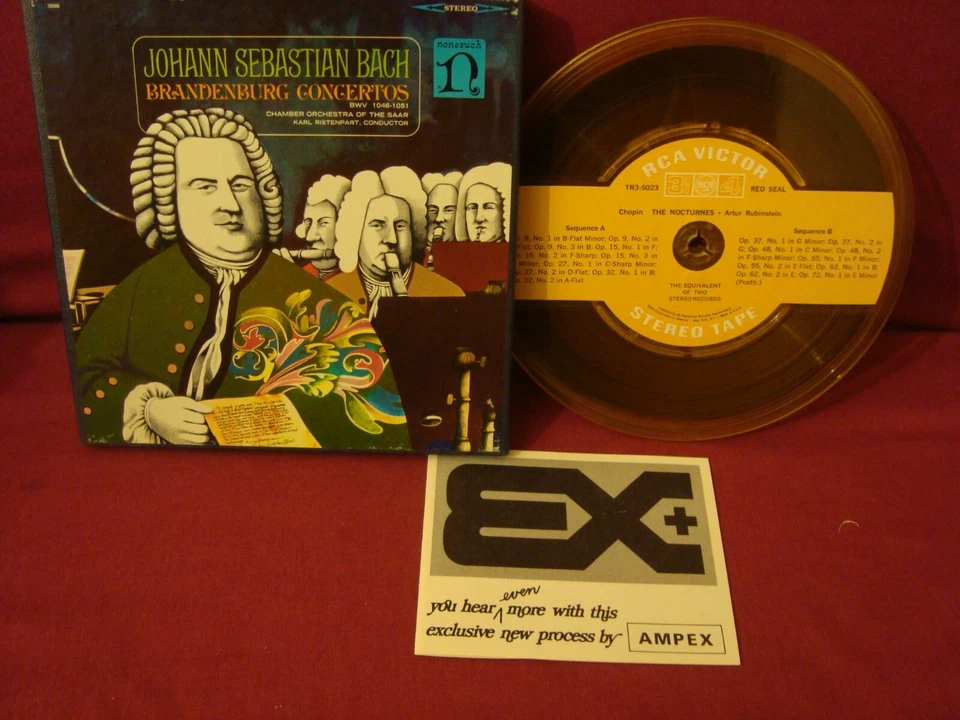 JOHANN SABASTIAN BACH BRANDENBURG CONCERTOS DOUBLE PLAY 3 3/4 IPS REEL TO REEL  - Image 1 of 1