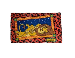 Vintage Disney The Lion King Pillowcase Cotton Flannel 2 Sided Twin Size 32×21  - Picture 1 of 7