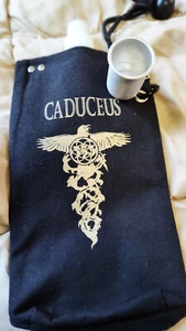 NROR CADUCEUS BRAND New WATER POUCH Flask Canteen HIKING Belt Attachment & Cup - Picture 1 of 5