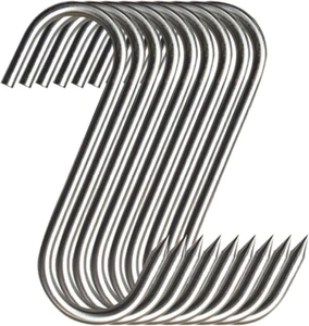 Meat Hooks 20PCS, 5.12 in Premium Stainless Steel Butcher Hook Smoking Hooks,Mea - Picture 1 of 12
