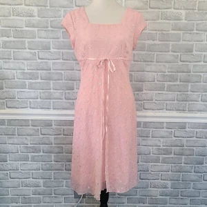 Vintage Jody California Kleid Rosa Barbiecore Stickerei Y2K Fairycore Romantisch - Bild 1 von 10