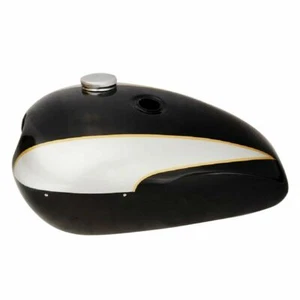Fits For Triumph T140 Aubergine Black & Silver Petrol Fuel Gas Tank @US - Picture 1 of 3