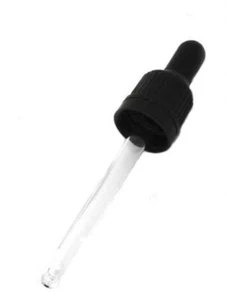 Black 18mm T/E Screw On Pipette To Fit 100ml Bottle 18/410 Neck Size ANY AMOUNT - Picture 1 of 2
