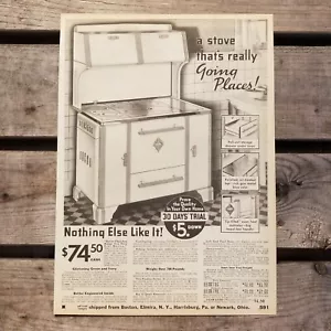 VINTAGE 1935 SEARS STUFE DA CUCINA ART DECO GAMMA FORNI anni '30 stampa 2Pg CATALOGO ANNUNCI - Foto 1 di 8