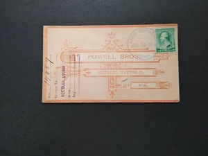 Minnesota: Lake Crystal 1889 Powel Brothers Return Cover to Springboro, PA - Bild 1 von 2
