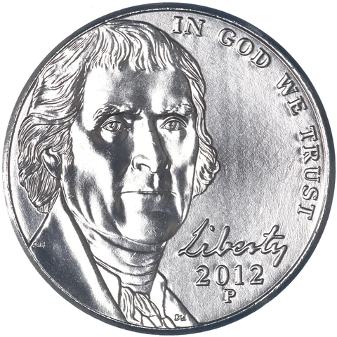 2012 P Jefferson Nickel Choice BU US Coin Cover