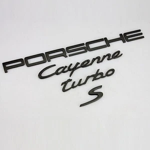 New "PORSCHE+Cayenne+Turbo+S" Rear Badge Emblem Black Cayenne - Bild 1 von 1