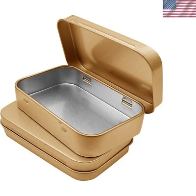 Versátil juego de caja de lata con bisagras doradas de 12 piezas - Perfecto para organizar lo esencial Foto 1 de 2