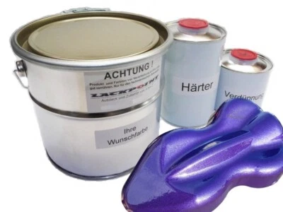 1 Liter Set 2K Autolack Flieder Metallic kein Klarlack Lackpoint Glanz Lila - Bild 1 von 2