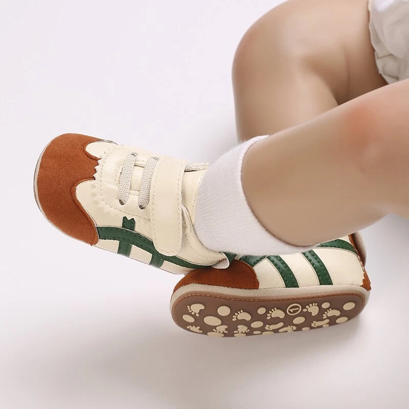 Clásico Bebé Niño Niña Zapatos para Cuna Infantil Tenis Informales Zapatos para Bebé Recién Nacido Foto 1 de 4