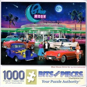 Blue Moon Drive In by Chris Dobrowolski 1000 Piece Puzzle - Picture 1 of 1