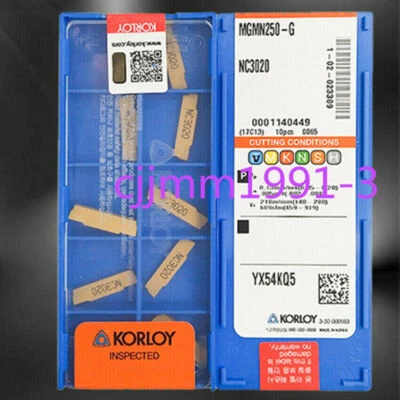10PCS/box NEW   KORLOY CNC MGMN250-G NC3020  #T10 - Bild 1 von 4