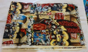 Tela El Comelito The Gathering Alexander Henry 36" x 43" Día de los Muertos - Imagen 1 de 4