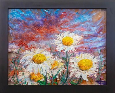 "Rise & Shine"  11x14 Framed Original Oil Painting on Acrylic Glass Color PBJ - Image 1 of 3