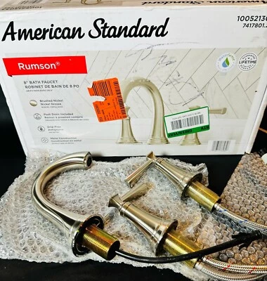 Torneira de banheiro American Standard Rumson 7417801.295 8" níquel escovado - veja descrição - Imagem 1 de 3
