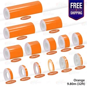 ORANGE PIN STRIPE Car Model Motorcycle Decal Line Adhesive TAPE Vinyl Sticker - Picture 1 of 27
