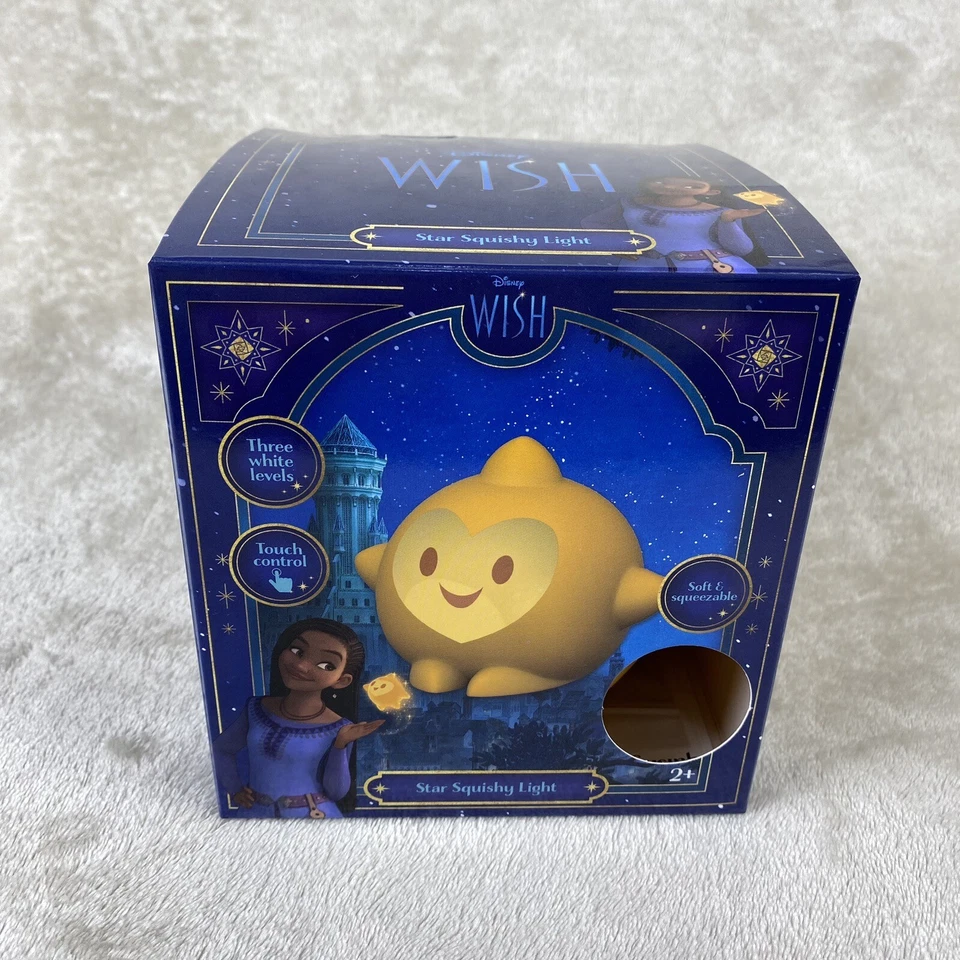 Disney Wish Star Squishy Light LED USB-C Cable Included Jasco 00030878796163