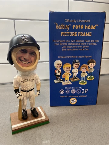 2003 Colorado Rockies Bobbing Foto Head Bobblehead MLB Picture Frame “NEW” Cover