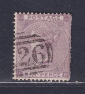 Great Britain SG 84 Scott 39 1862 6d Victoria Small Letters Clipped Wing Margin - Picture 1 of 2
