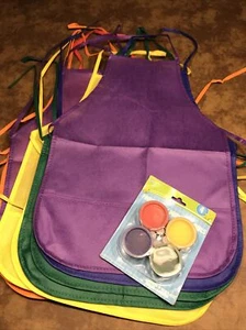 10 kids aprons disposable finger paint Multi Color Crafts - Picture 1 of 1
