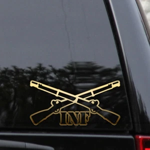US Army Infantry Crossed Rifles Vinyl Decal Sticker  - Picture 1 of 2