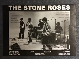 RARE 90x62cm LARGE 90'S VINTAGE BILLBOARD/RECORD STORE POSTER - THE STONE ROSES - Imagen 1 de 2