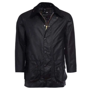 Barbour Beaufort Wax Jacket Black - Picture 1 of 11