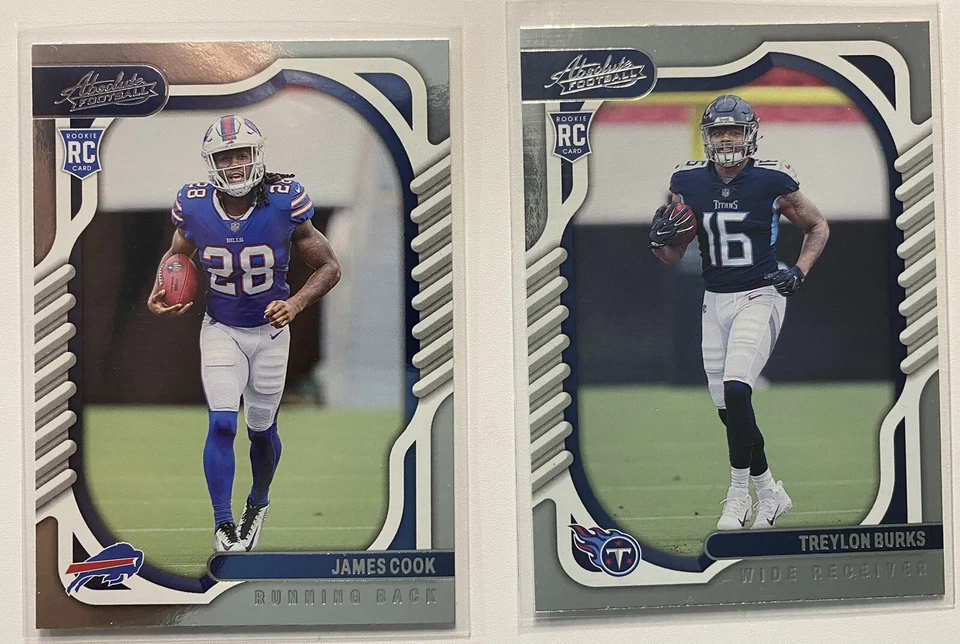 Treylon Burks #112 RC / James Cook #115 RC - AFC (NFL 2022 Absolute) - Image 1 of 1