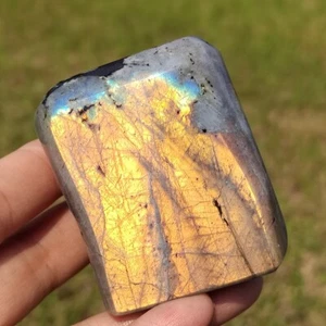 Top Natural Labradorite Quartz Crystal Spectrolite Mineral Specimen Healing 283g - Picture 1 of 12