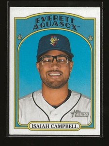 ISAIAH CAMPBELL 2021 Topps Heritage Minor League Base Card Aquasox Mariners 103