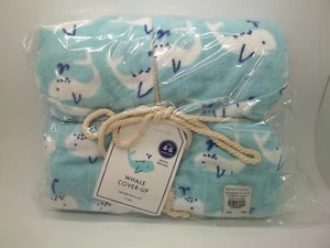 Pottery Barn Kids Whale Blue Cover Up Beach Wrap 4-6 #52 - Picture 1 of 2